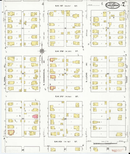 Sanborn Fire Insurance Map from Eagle Grove, Wright County, Iowa (1921), Sheet #0007 - Historic Sanborn Fire Insurance Map Print