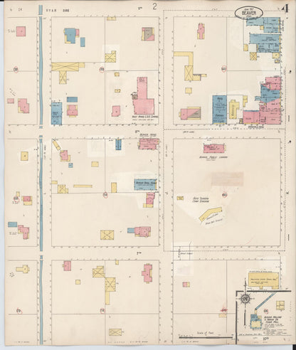 Sanborn Fire Insurance Map from Beaver, Beaver County, Utah (1931), Sheet #0004 - Complete Map Set gallery image, historic Sanborn map, vintage wall art, Utah Utah
