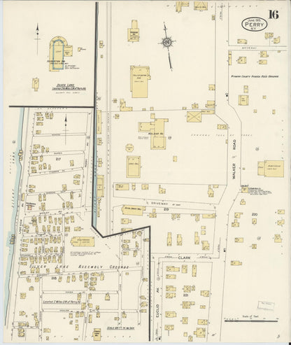 Sanborn Fire Insurance Map from Perry, Wyoming County, New York (1913), Sheet #0016 - Complete Map Set gallery image, historic Sanborn map, vintage wall art, Perry Wyoming
