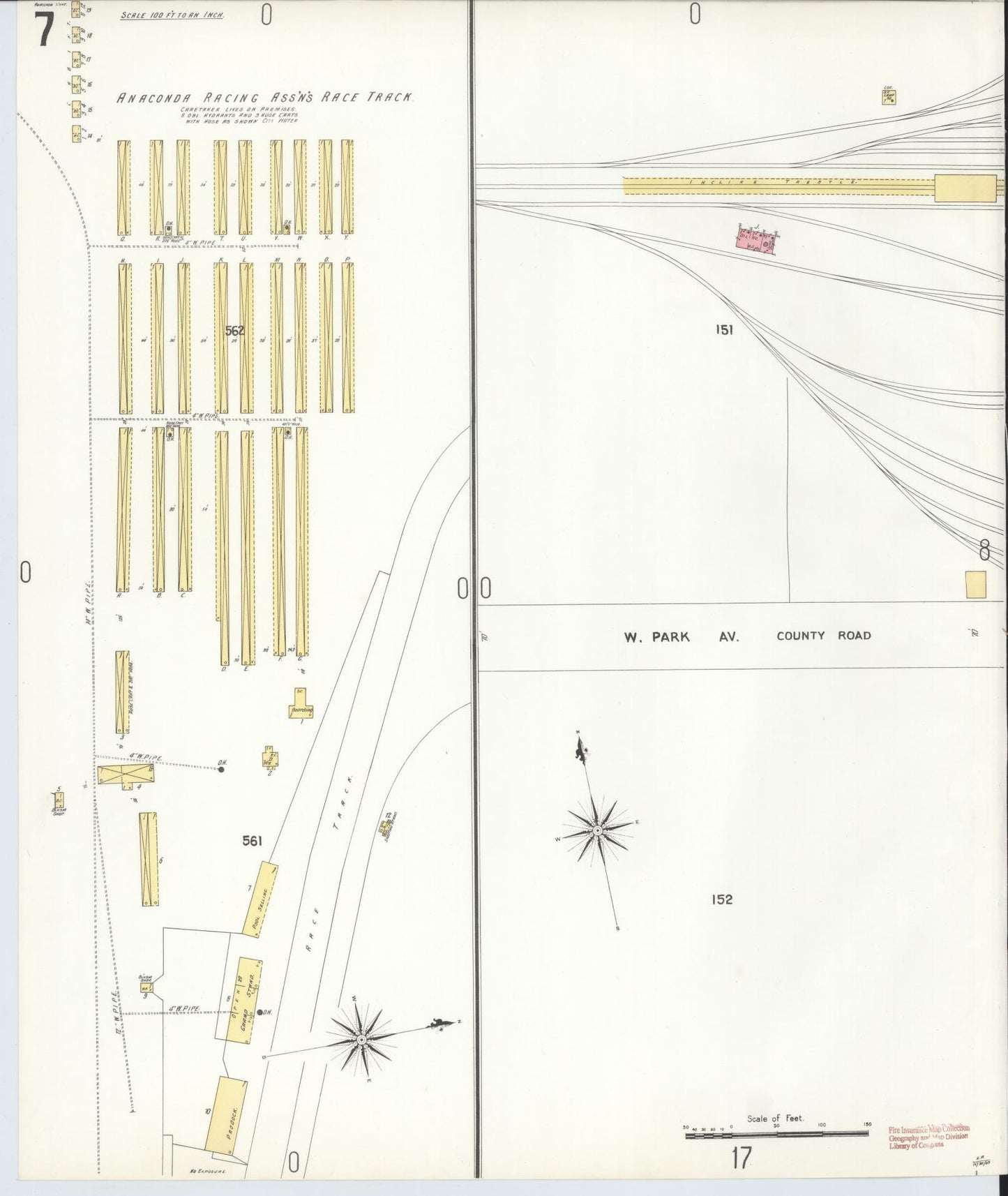 Sanborn Fire Insurance Map from Anaconda, Deer Lodge County, Montana (1903), Sheet #0007 - Complete Map Set gallery image, historic Sanborn map, vintage wall art, Montana Montana