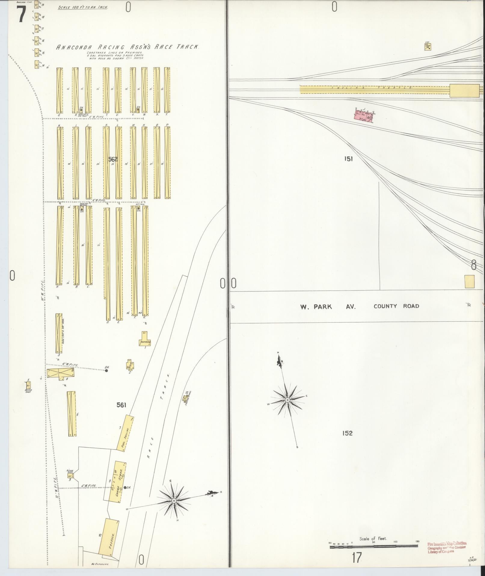 Sanborn Fire Insurance Map from Anaconda, Deer Lodge County, Montana (1903), Sheet #0007 - Complete Map Set gallery image, historic Sanborn map, vintage wall art, Montana Montana