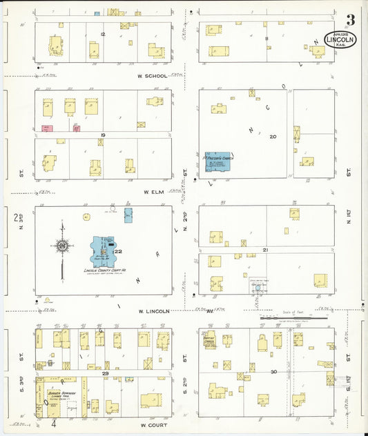 Sanborn Fire Insurance Map from Lincoln, Lincoln County, Kansas (1918), Sheet #0003 - Historic Sanborn Fire Insurance Map Print, vintage old map wall art, antique decor, genealogy gift, Kansas Kansas map