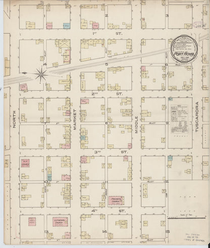 Sanborn Fire Insurance Map from Port Royal, Juniata County, Pennsylvania (1885), Sheet #0001 - Historic Sanborn Fire Insurance Map Print, vintage old map wall art, antique decor, genealogy gift, Pennsylvania Pennsylvania map