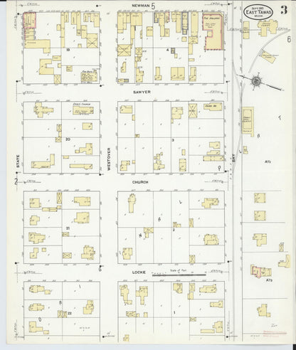 Sanborn Fire Insurance Map from East Tawas, Iosco County, Michigan (1910), Sheet #0003 - Complete Map Set gallery image, historic Sanborn map, vintage wall art, Michigan Michigan