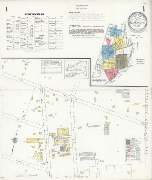 Sanborn Fire Insurance Map from Blue Point, Suffolk County, New York. (1935) – Historic Sanborn Fire Insurance Map Print