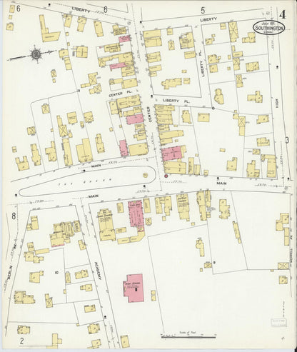 Sanborn Fire Insurance Map from Southington, Hartford County, Connecticut (1911), Sheet #0004 - Complete Map Set gallery image, historic Sanborn map, vintage wall art, Connecticut Connecticut