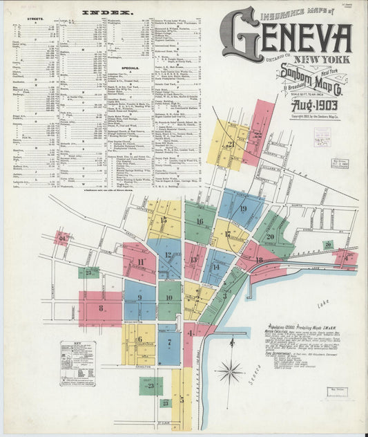 Sanborn Fire Insurance Map from Geneva, Ontario County, New York. (1903) – Historic Sanborn Fire Insurance Map Print