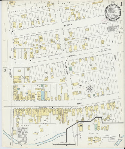 Sanborn Fire Insurance Map from Breckenridge, Summit County, Colorado (1896), Sheet #0001 - Complete Map Set gallery image, historic Sanborn map, vintage wall art, Colorado Colorado