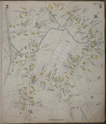 Sanborn Fire Insurance Map from Cohasset, Norfolk County, Massachusetts (1952), Sheet #0005 - Historic Sanborn Fire Insurance Map Print, vintage old map wall art, antique decor, genealogy gift, Massachusetts Massachusetts map