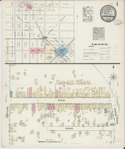Sanborn Fire Insurance Map from Braidwood, Will County, Illinois. (1885) – Map View