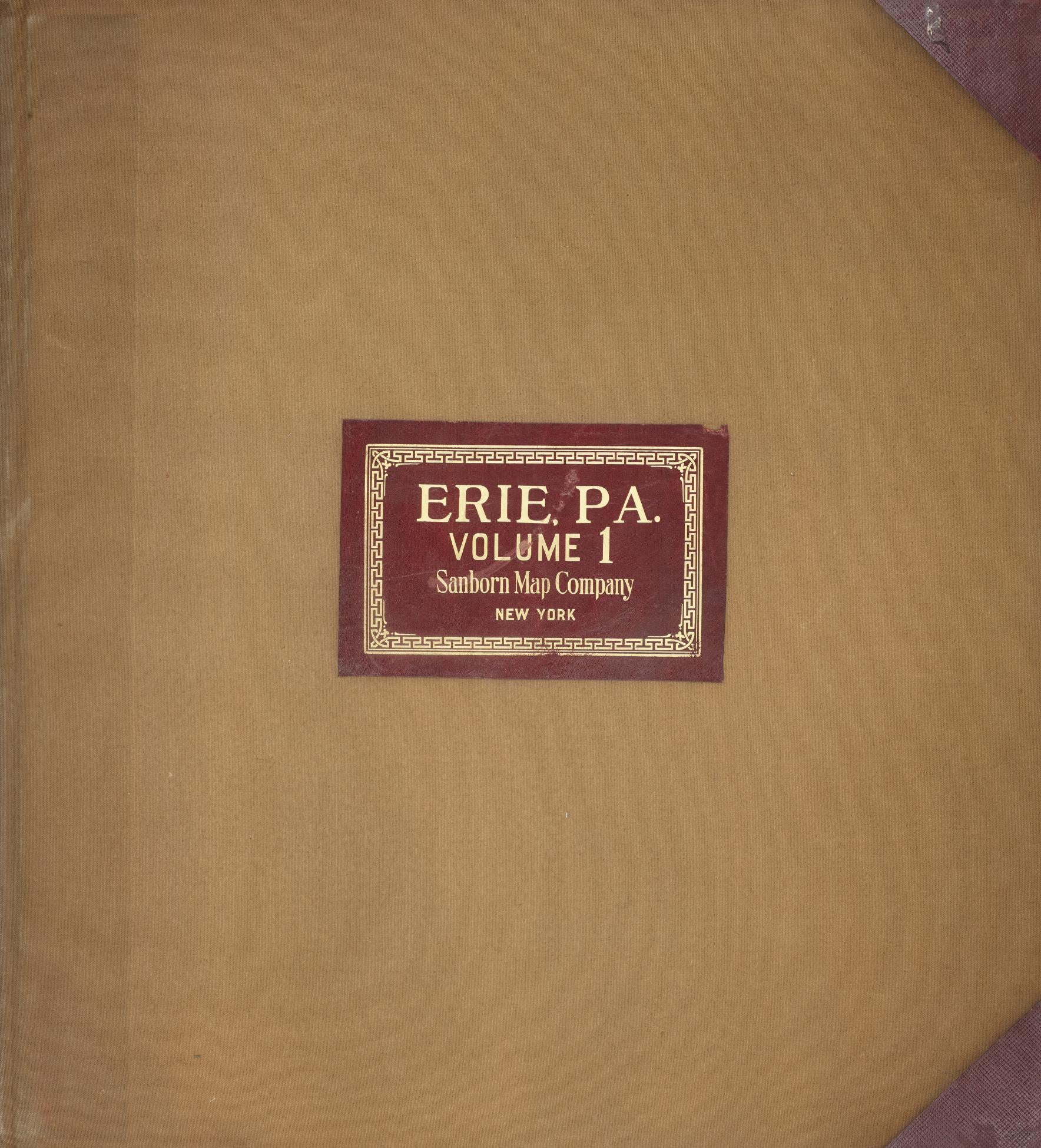 Sanborn Fire Insurance Map from Erie, Erie County, Pennsylvania (1950), Sheet #0001 - Historic Sanborn Fire Insurance Map Print, vintage old map wall art, antique decor, genealogy gift, Pennsylvania Pennsylvania map