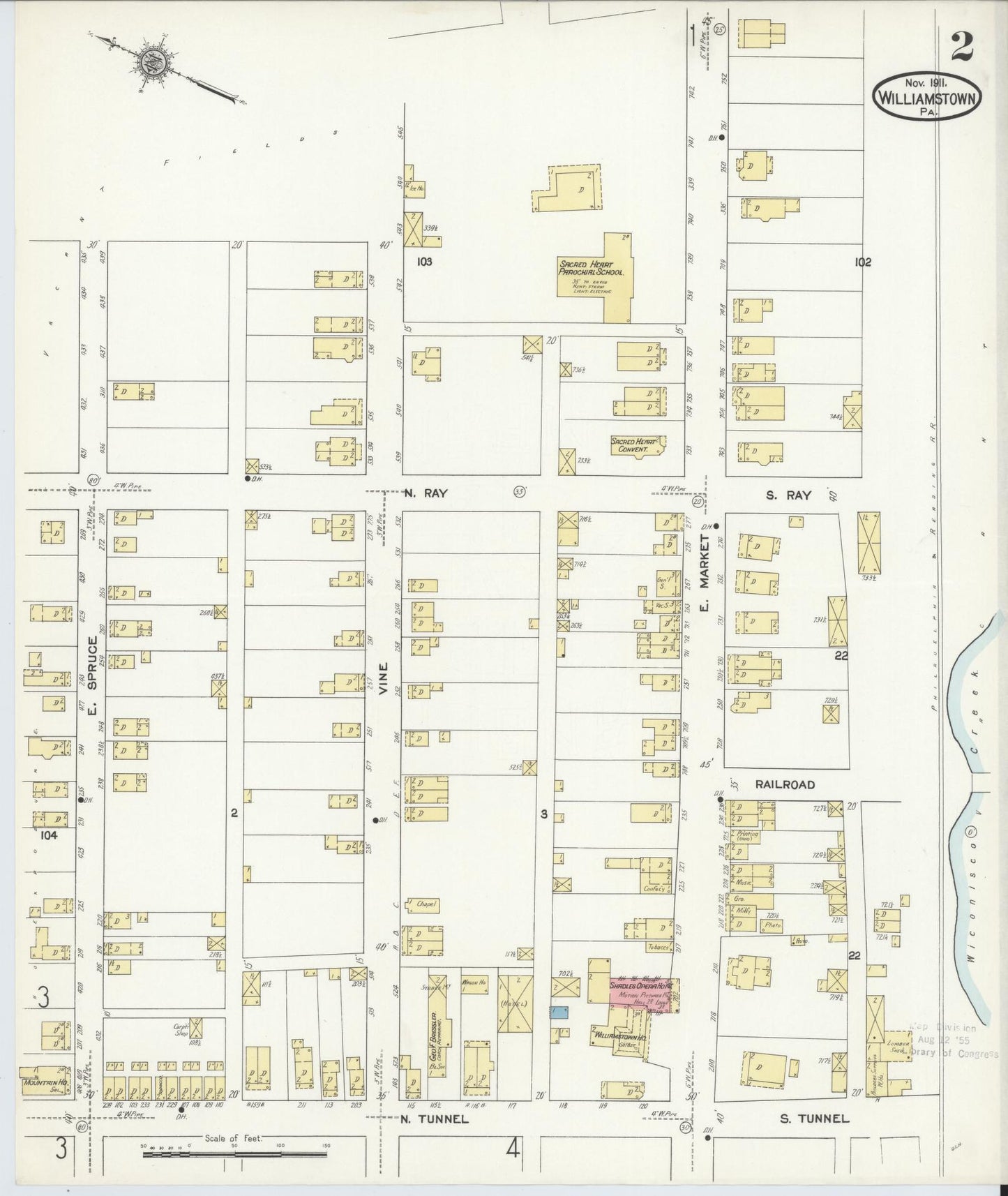 Sanborn Fire Insurance Map from Williamstown, Dauphin County, Pennsylvania (1911), Sheet #0002 - Complete Map Set gallery image, historic Sanborn map, vintage wall art, Pennsylvania Pennsylvania