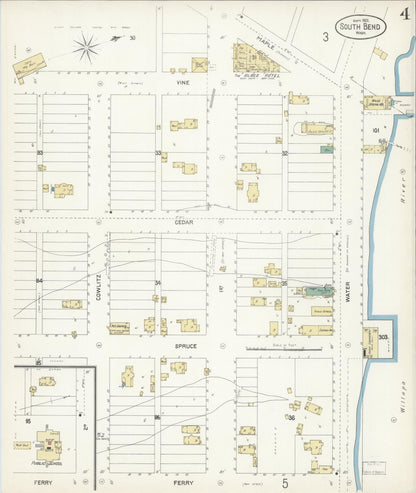 Sanborn Fire Insurance Map from South Bend, Pacific County, Washington (1901), Sheet #0004 - Complete Map Set gallery image, historic Sanborn map, vintage wall art, Washington Washington