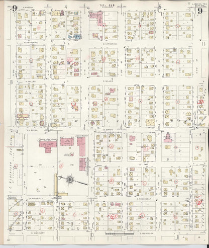 Sanborn Fire Insurance Map from Lamesa, Dawson County, Texas (1948), Sheet #0009 - Complete Map Set gallery image, historic Sanborn map, vintage wall art, Texas Texas