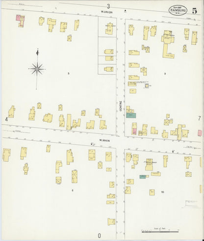 Sanborn Fire Insurance Map from Hamburg, Erie County, New York (1907), Sheet #0005 - Complete Map Set gallery image, historic Sanborn map, vintage wall art, New York New York