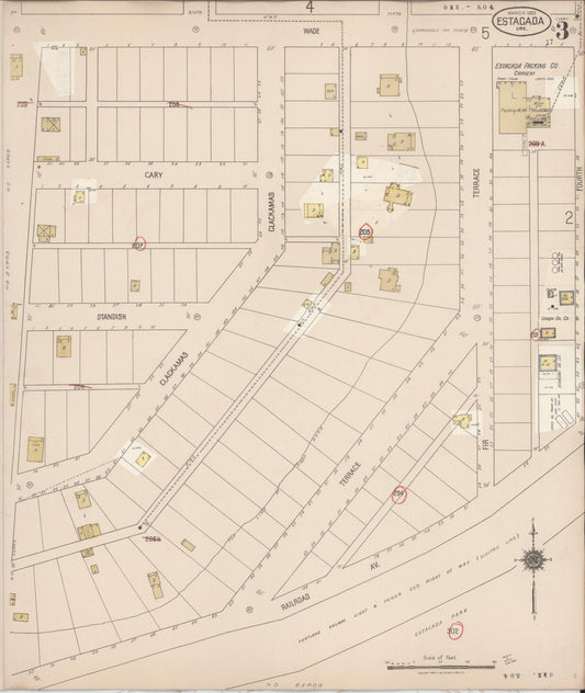 Sanborn Fire Insurance Map from Estacada, Clackamas County, Oregon (1931), Sheet #0003 - Historic Sanborn Fire Insurance Map Print, vintage old map wall art, antique decor, genealogy gift, Oregon Oregon map