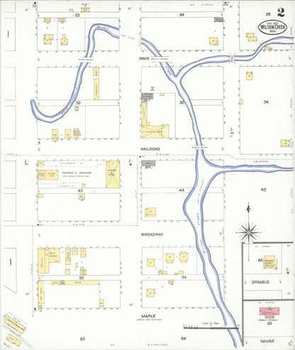 Sanborn Fire Insurance Map from Wilson Creek, Grant County, Washington (1909), Sheet #0002 - Complete Map Set gallery image, historic Sanborn map, vintage wall art, Washington Washington