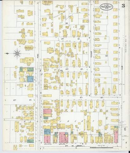 Sanborn Fire Insurance Map from Red Jacket, Houghton County, Michigan (1900), Sheet #0003 - Historic Sanborn Fire Insurance Map Print, vintage old map wall art, antique decor, genealogy gift, Michigan Michigan map
