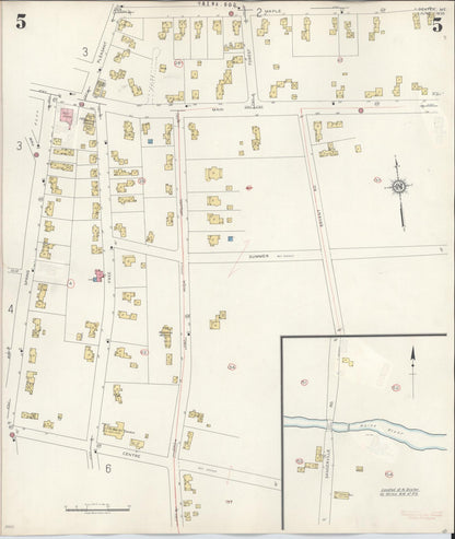 Sanborn Fire Insurance Map from Dexter, Penobscot County, Maine (1945), Sheet #0005 - Complete Map Set gallery image, historic Sanborn map, vintage wall art, Maine Maine