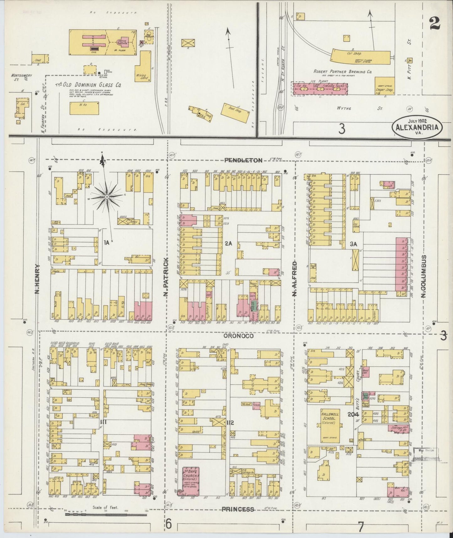 Sanborn Fire Insurance Map from Alexandria, Independent Cities, Virginia (1902), Sheet #0002 - Complete Map Set gallery image, historic Sanborn map, vintage wall art, Virginia Virginia