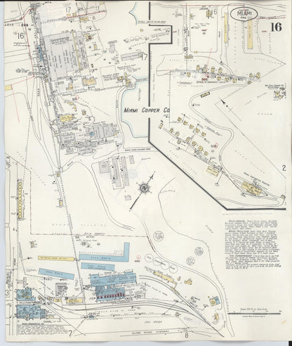 Sanborn Fire Insurance Map from Miami, Gila County, Arizona (1948), Sheet #0016 - Complete Map Set gallery image, historic Sanborn map, vintage wall art, Arizona Arizona