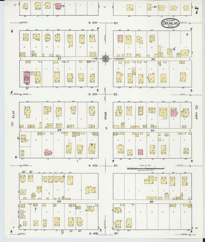 Sanborn Fire Insurance Map from Douglas, Converse County, Wyoming (1920), Sheet #0007 - Complete Map Set gallery image, historic Sanborn map, vintage wall art, Wyoming Wyoming