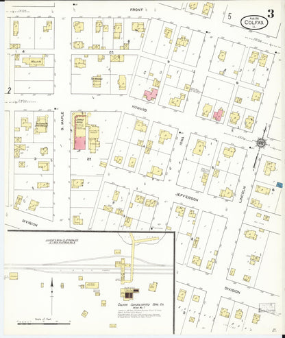 Sanborn Fire Insurance Map from Colfax, Jasper County, Iowa (1911), Sheet #0003 - Historic Sanborn Fire Insurance Map Print