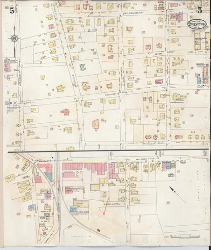 Sanborn Fire Insurance Map from Brewton, Escambia County, Alabama (1949), Sheet #0005 - Complete Map Set gallery image, historic Sanborn map, vintage wall art, Alabama Alabama