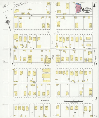 Sanborn Fire Insurance Map from Freeport, Brazoria County, Texas (1926), Sheet #0004 - Complete Map Set gallery image, historic Sanborn map, vintage wall art, Texas Texas
