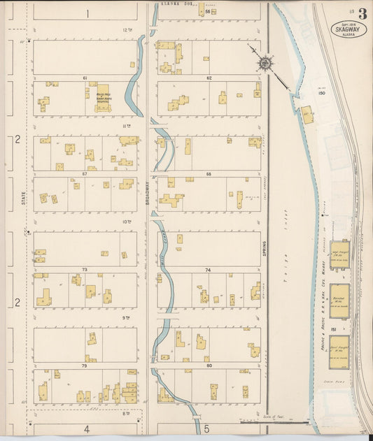 shagway-yakutat census division, Alaska - 1948 - Sanborn Fire Insurance Map, Sheet 0003 - Historic Sanborn Fire Insurance Map Print, shagway-yakutat census division Alaska 1948 0003 vintage old map wall art