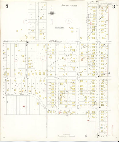 Sanborn Fire Insurance Map from Valley Junction, Polk County, Iowa (1941), Sheet #0003 - Historic Sanborn Fire Insurance Map Print, vintage old map wall art