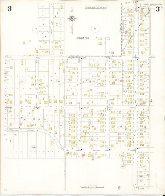 Sanborn Fire Insurance Map from Valley Junction, Polk County, Iowa (1941), Sheet #0003 - Historic Sanborn Fire Insurance Map Print, vintage old map wall art