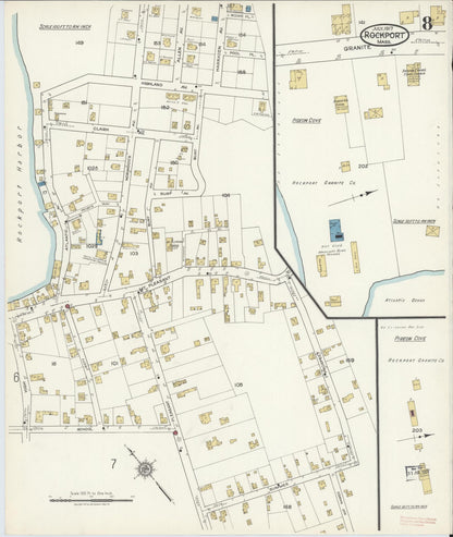 Sanborn Fire Insurance Map from Rockport, Essex County, Massachusetts (1917), Sheet #0008 - Complete Map Set gallery image, historic Sanborn map, vintage wall art, Massachusetts Massachusetts