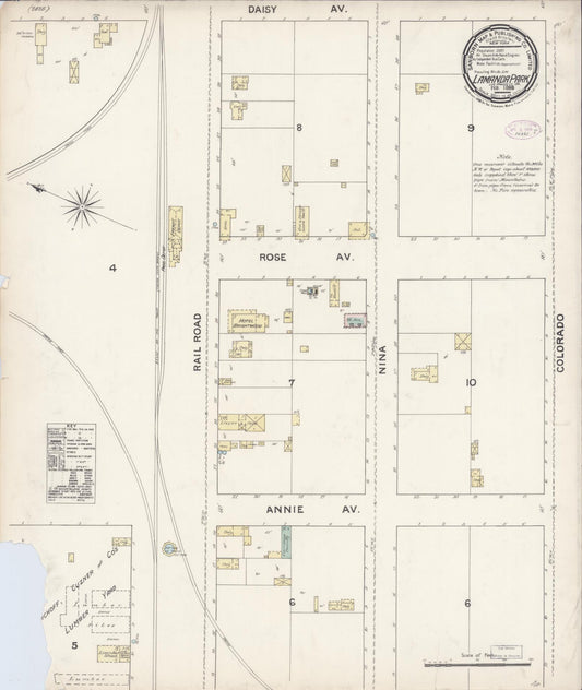 Sanborn Fire Insurance Map from Lamanda Park, Los Angeles County, California. (1888) – Historic Sanborn Fire Insurance Map Print