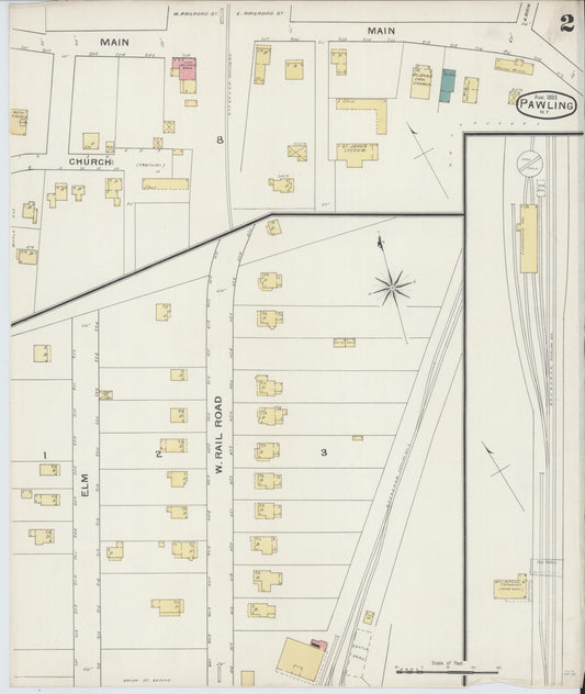 Sanborn Fire Insurance Map from Pawling, Dutchess County, New York (1893), Sheet #0002 - Historic Sanborn Fire Insurance Map Print, vintage old map wall art, antique decor, genealogy gift, New York New York map