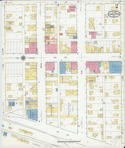Sanborn Fire Insurance Map from Crawford, Dawes County, Nebraska (1918), Sheet #0002 - Complete Map Set gallery image, historic Sanborn map, vintage wall art, Nebraska Nebraska