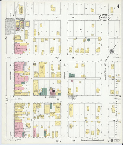 Sanborn Fire Insurance Map from Morris, Stevens County, Minnesota (1909), Sheet #0004 - Complete Map Set gallery image, historic Sanborn map, vintage wall art, Minnesota Minnesota