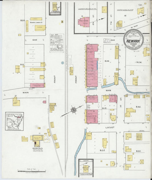 Sanborn Fire Insurance Map from Newark, Independence County, Arkansas. (1919) – Historic Sanborn Fire Insurance Map Print