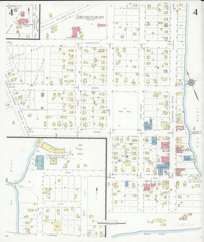 Sanborn Fire Insurance Map from McHenry, McHenry County, Illinois (1933), Sheet #0004 - Complete Map Set gallery image, historic Sanborn map, vintage wall art, Illinois Illinois