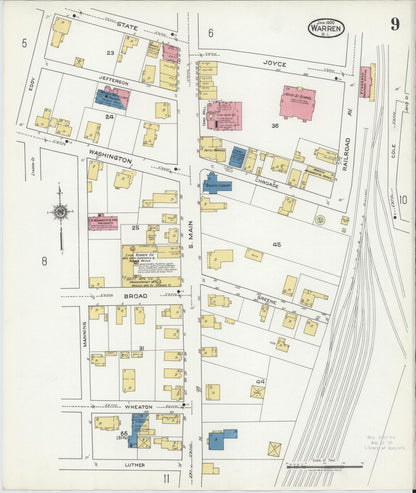 Sanborn Fire Insurance Map from Warren, Bristol County, Rhode Island (1920), Sheet #0009 - Complete Map Set gallery image, historic Sanborn map, vintage wall art, Rhode Island Rhode Island