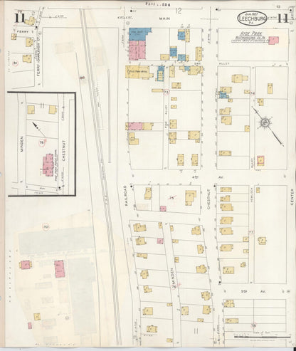 Sanborn Fire Insurance Map from Leechburg, Armstrong County, Pennsylvania (1943), Sheet #0011 - Complete Map Set gallery image, historic Sanborn map, vintage wall art, Pennsylvania Pennsylvania