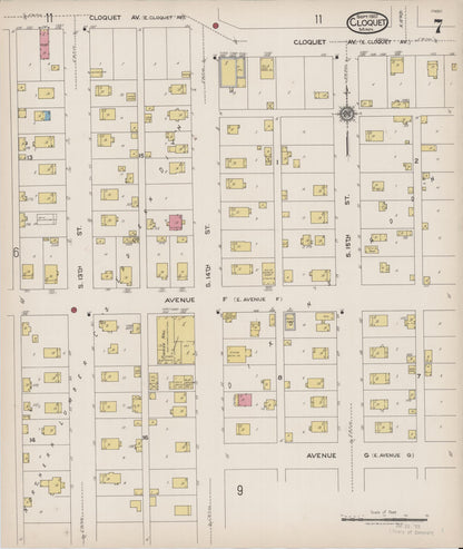 Sanborn Fire Insurance Map from Cloquet, Carlton County, Minnesota (1922), Sheet #0007 - Complete Map Set gallery image, historic Sanborn map, vintage wall art, Minnesota Minnesota