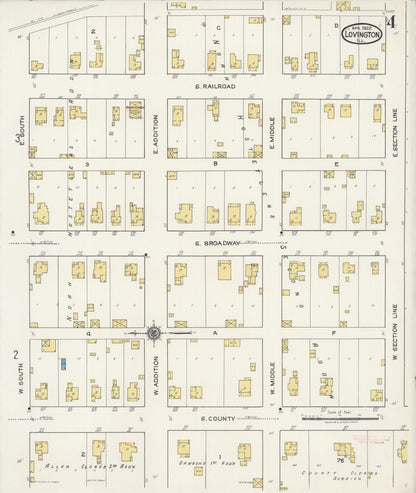 Sanborn Fire Insurance Map from Lovington, Moultrie County, Illinois (1922), Sheet #0004 - Complete Map Set gallery image, historic Sanborn map, vintage wall art, Illinois Illinois