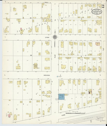 Sanborn Fire Insurance Map from Edgerton, Williams County, Ohio (1913), Sheet #0002 - Complete Map Set gallery image, historic Sanborn map, vintage wall art, Ohio Ohio