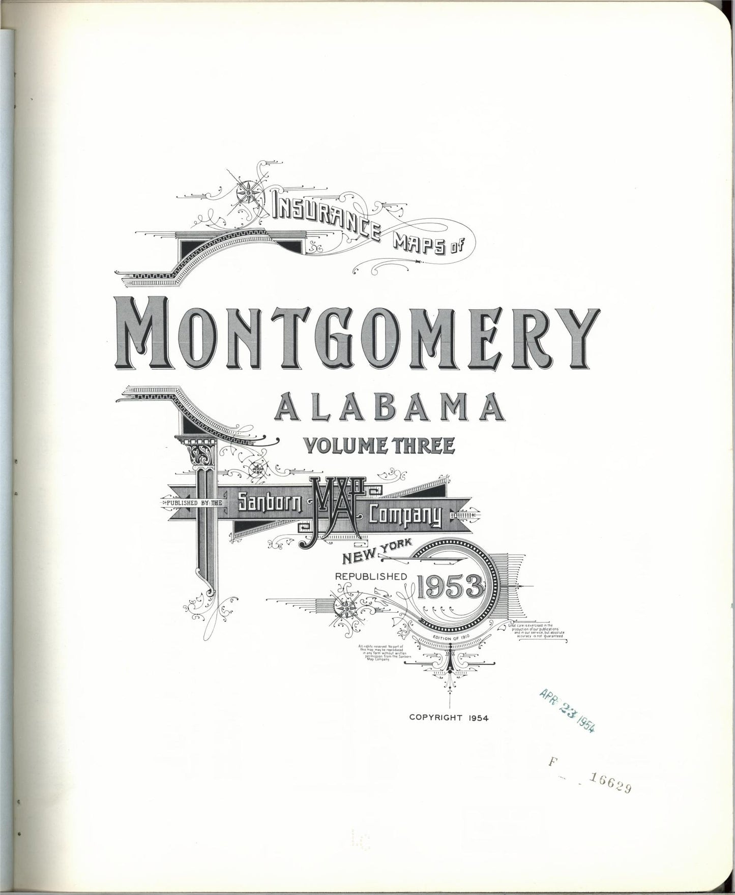 Sanborn Fire Insurance Map from Montgomery, Montgomery County, Alabama (1953), Sheet #0001 - Complete Map Set gallery image, historic Sanborn map, vintage wall art, Alabama Alabama