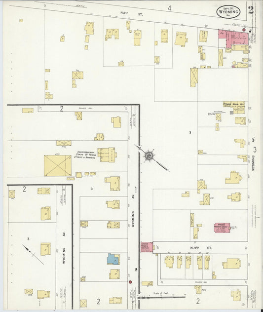 Sanborn Fire Insurance Map from Wyoming, Luzerne County, Pennsylvania (1911), Sheet #0002 - Historic Sanborn Fire Insurance Map Print, vintage old map wall art, antique decor, genealogy gift, Pennsylvania Pennsylvania map