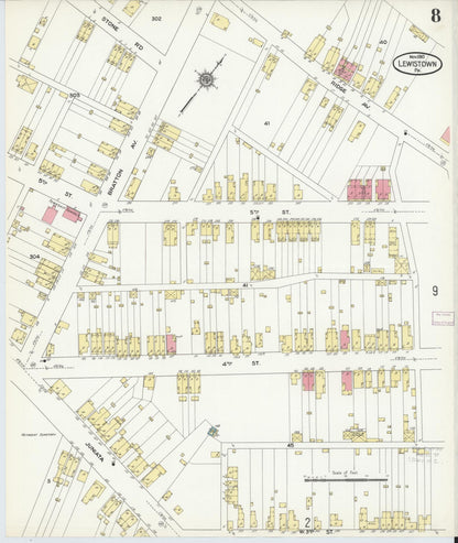 Sanborn Fire Insurance Map from Lewistown, Mifflin County, Pennsylvania (1910), Sheet #0008 - Complete Map Set gallery image, historic Sanborn map, vintage wall art, Pennsylvania Pennsylvania