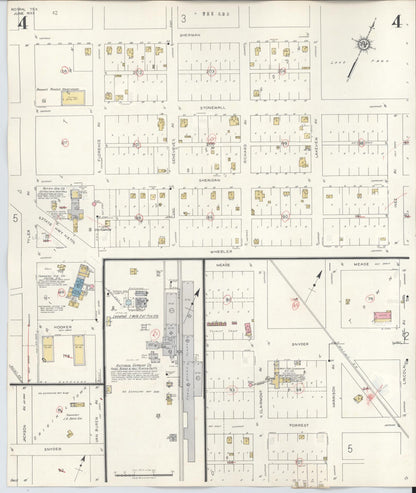 Sanborn Fire Insurance Map from Rotan, Fisher County, Texas (1940), Sheet #0004 - Complete Map Set gallery image, historic Sanborn map, vintage wall art, Texas Texas