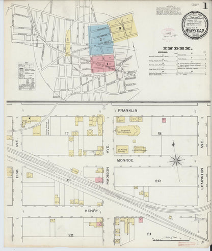 Sanborn Fire Insurance Map from Winfield, Queens County, New York (1893), Sheet #0001 - Historic Sanborn Fire Insurance Map Print, vintage old map wall art, antique decor, genealogy gift, New York New York map