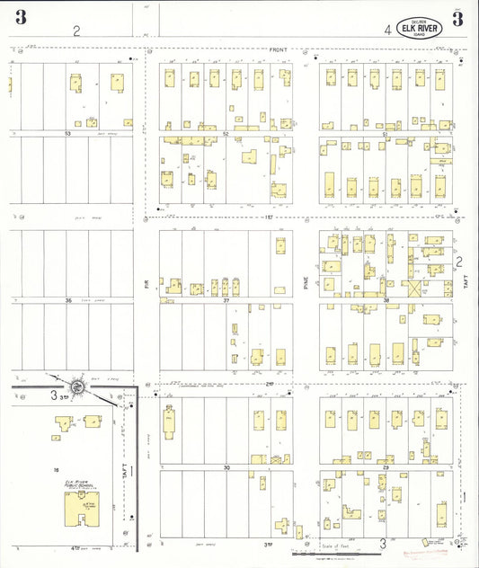 Sanborn Fire Insurance Map from Elk River, Clearwater County, Idaho (1928), Sheet #0003 - Historic Sanborn Fire Insurance Map Print, vintage old map wall art, antique decor, genealogy gift, Idaho Idaho map